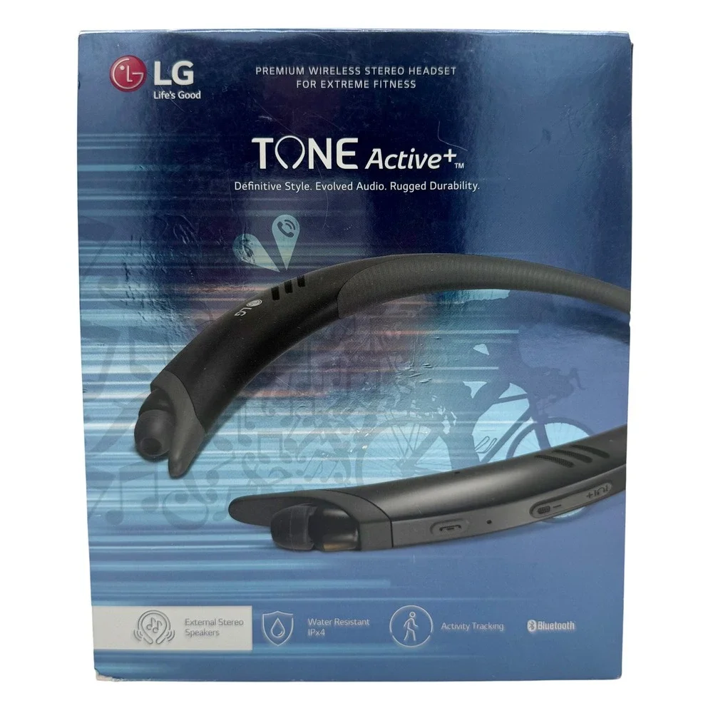 LG TONE Active+ HBS-A100 Bluetooth Wireless Headset Black New Old Stock NOS